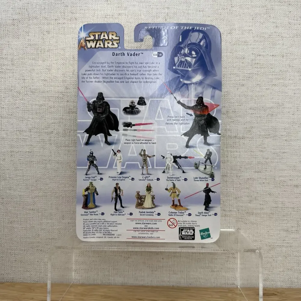 Star Wars Saga Darth Vader Throne Room Duel 2003 #18 Action Figure New MOC ROTJ